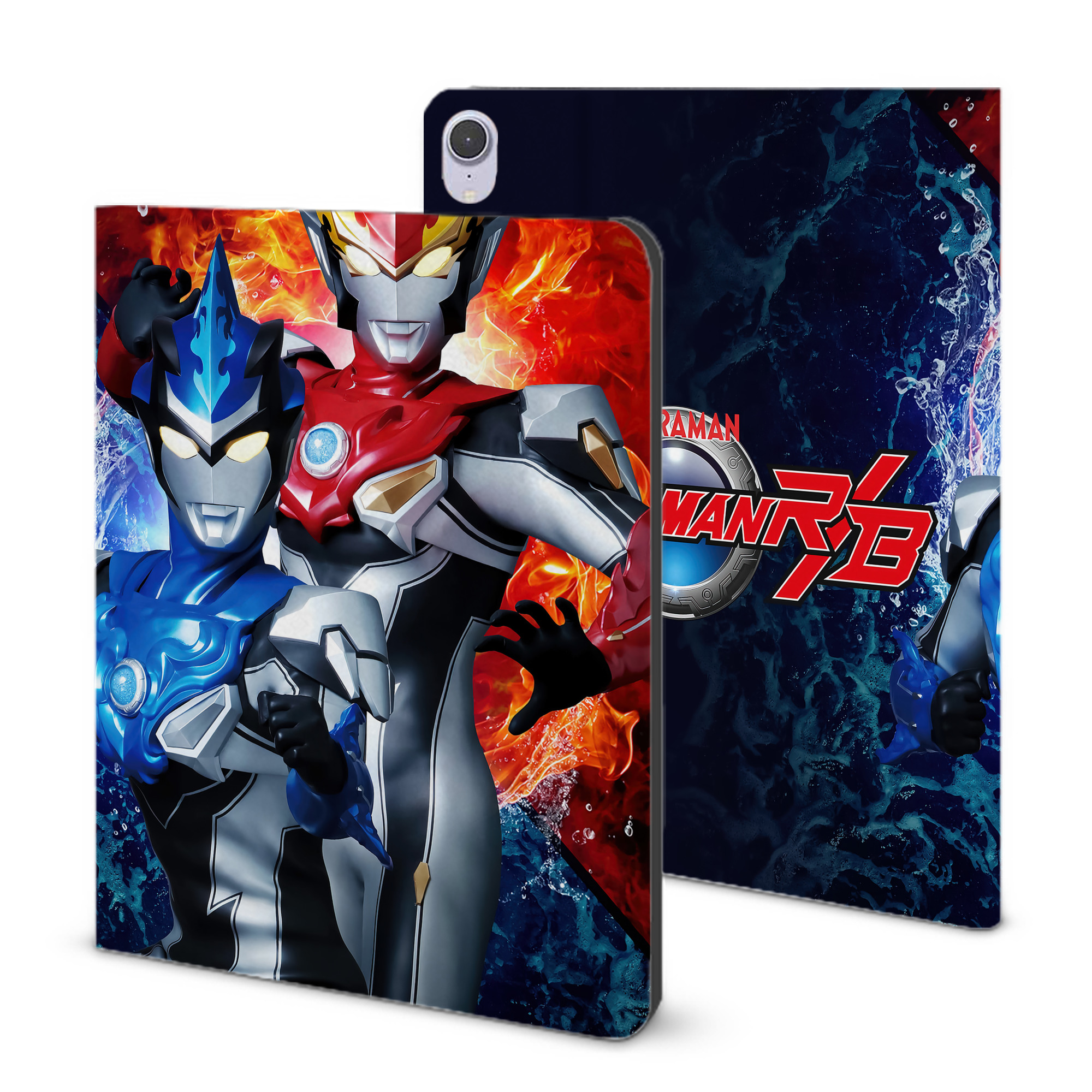 （画像用） ウルトラマン Ultraman IPad ケース ブック型 PUレザー TPU 耐衝撃 軽量 薄型 ペン収納なし 全面保護 IPad 各モデル対応